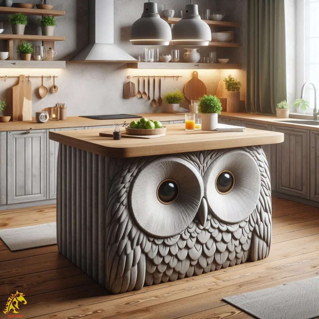 Owl Shaped Kitchen Island Design: A Whimsical and Functional Centerpiece