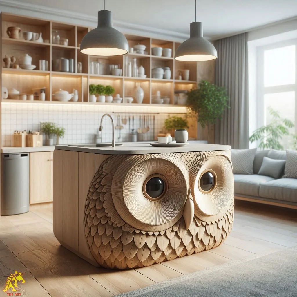 Owl Shaped Kitchen Island Design: A Whimsical and Functional Centerpiece