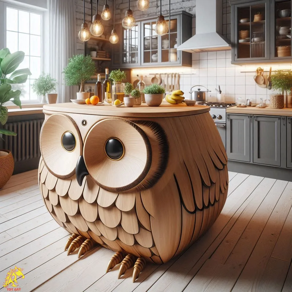 Owl Shaped Kitchen Island Design: A Whimsical and Functional Centerpiece