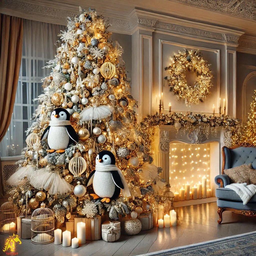 Penguin Christmas Tree Design: A Whimsical Holiday Delight