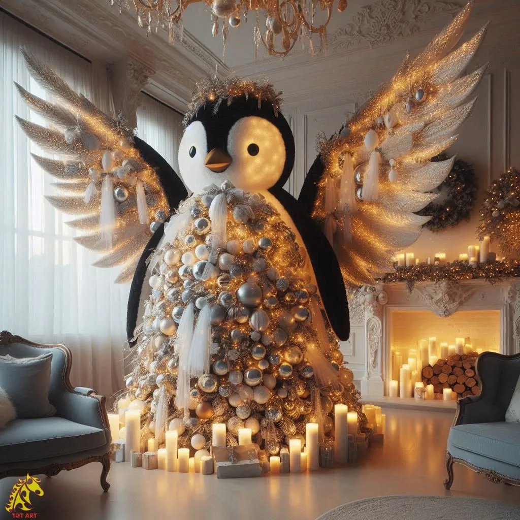 Penguin Christmas Tree Design: A Whimsical Holiday Delight