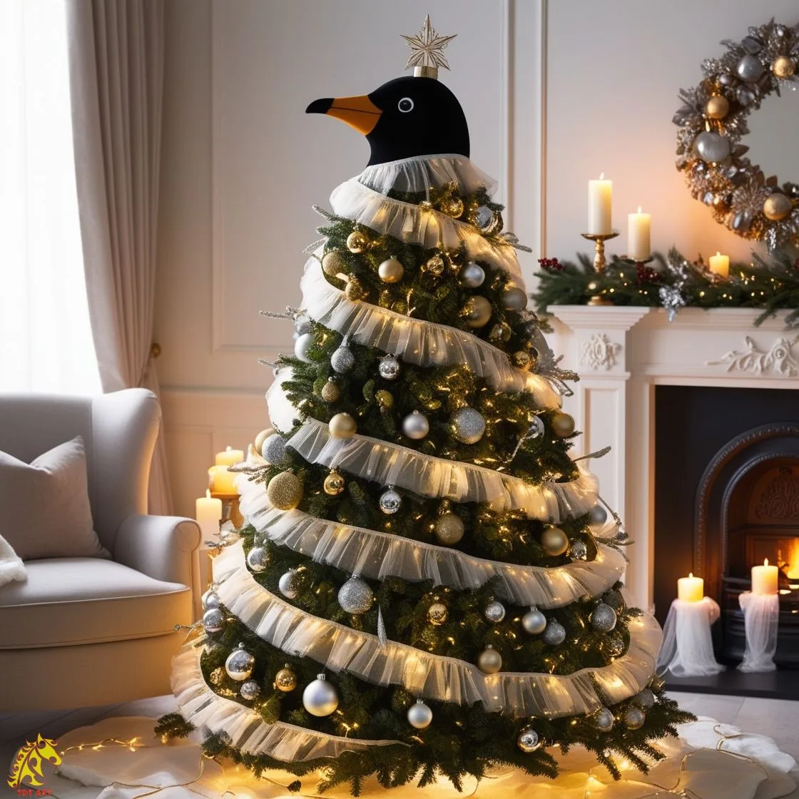 Penguin Christmas Tree Design: A Whimsical Holiday Delight