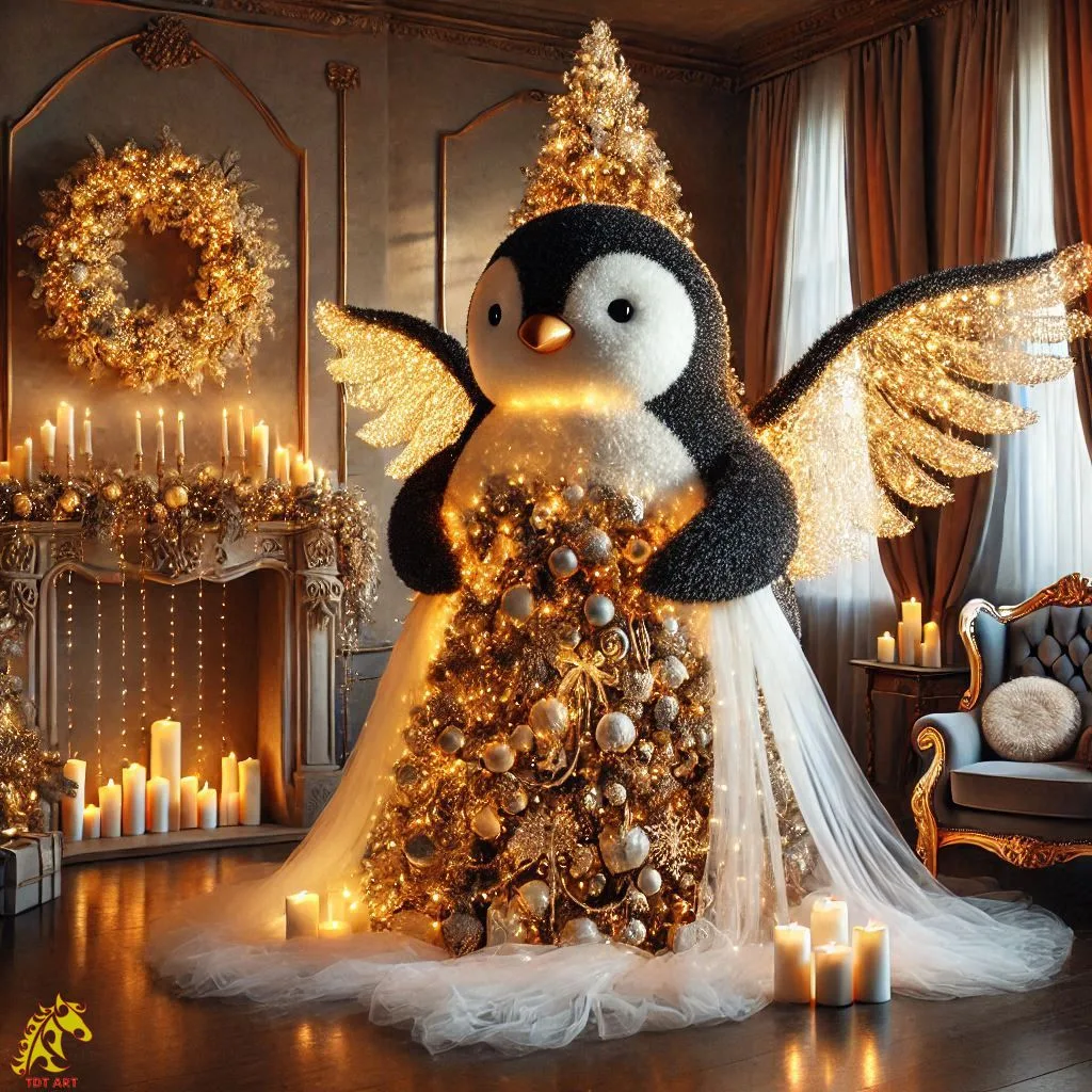 Penguin Christmas Tree Design: A Whimsical Holiday Delight