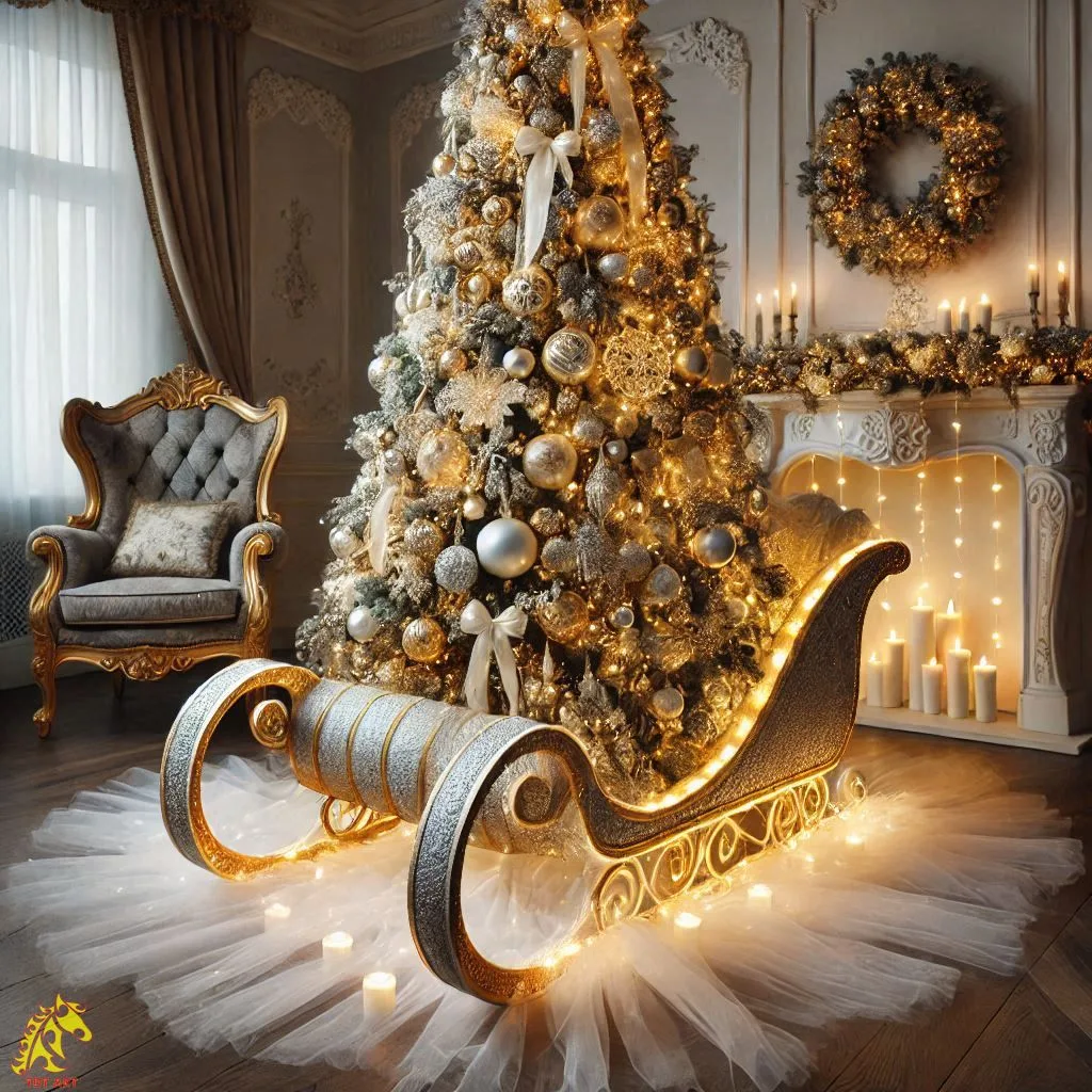 Santa’s Sleigh Christmas Tree Design: A Festive Marvel for the Holiday Season