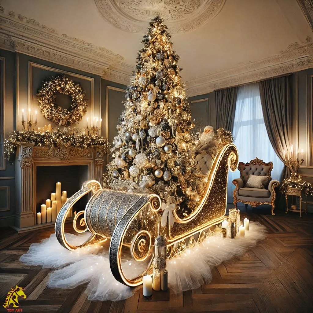 Santa’s Sleigh Christmas Tree Design: A Festive Marvel for the Holiday Season