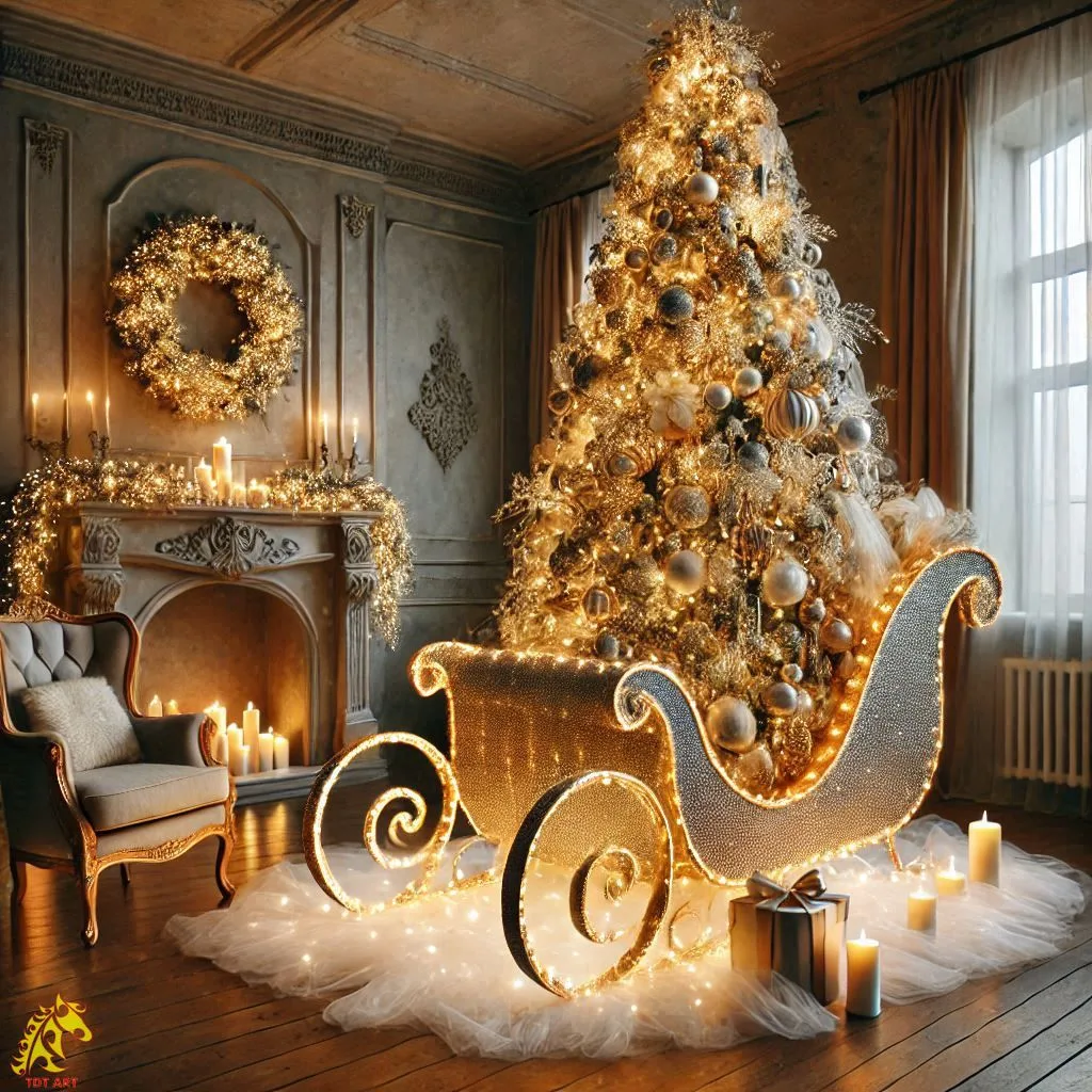 Santa’s Sleigh Christmas Tree Design: A Festive Marvel for the Holiday Season