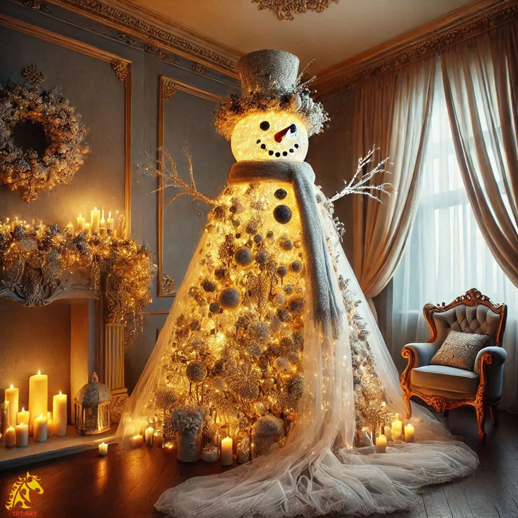 Snowman Christmas Tree Design: A Festive Delight for Your Holiday Decor