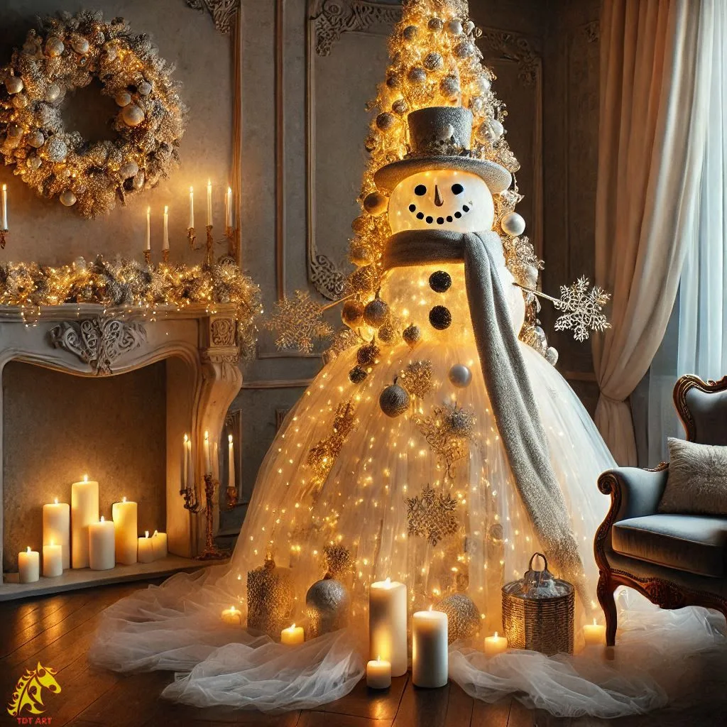 Snowman Christmas Tree Design: A Festive Delight for Your Holiday Decor