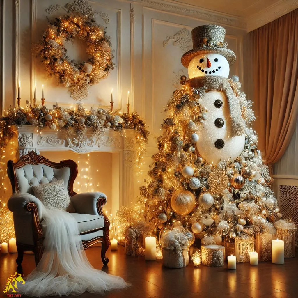 Snowman Christmas Tree Design: A Festive Delight for Your Holiday Decor