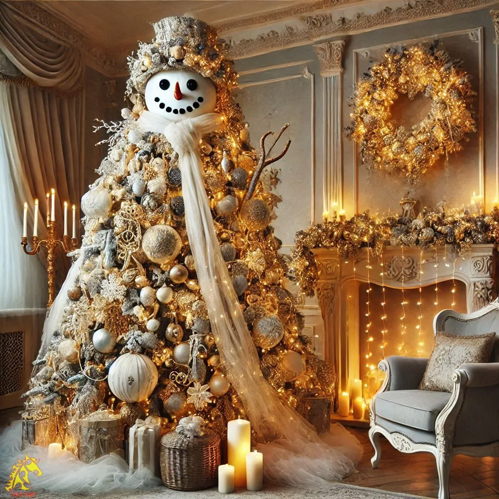 Snowman Christmas Tree Design: A Festive Delight for Your Holiday Decor