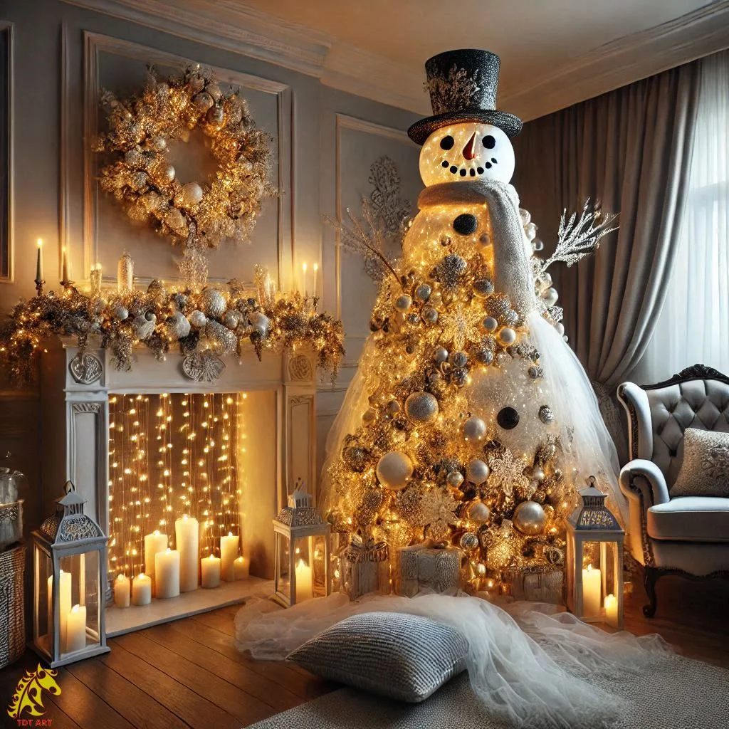 Snowman Christmas Tree Design: A Festive Delight for Your Holiday Decor