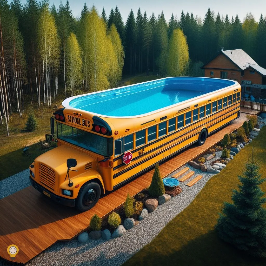 Design a Swimming Pool Inspired School Bus