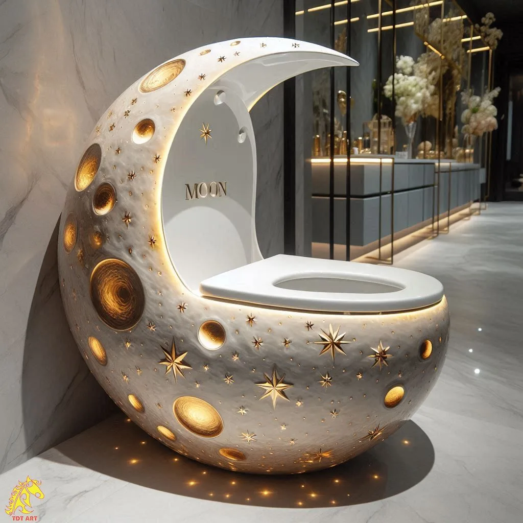 Toilet Shaped Moon Design: Unique Crescent Outhouse Ideas