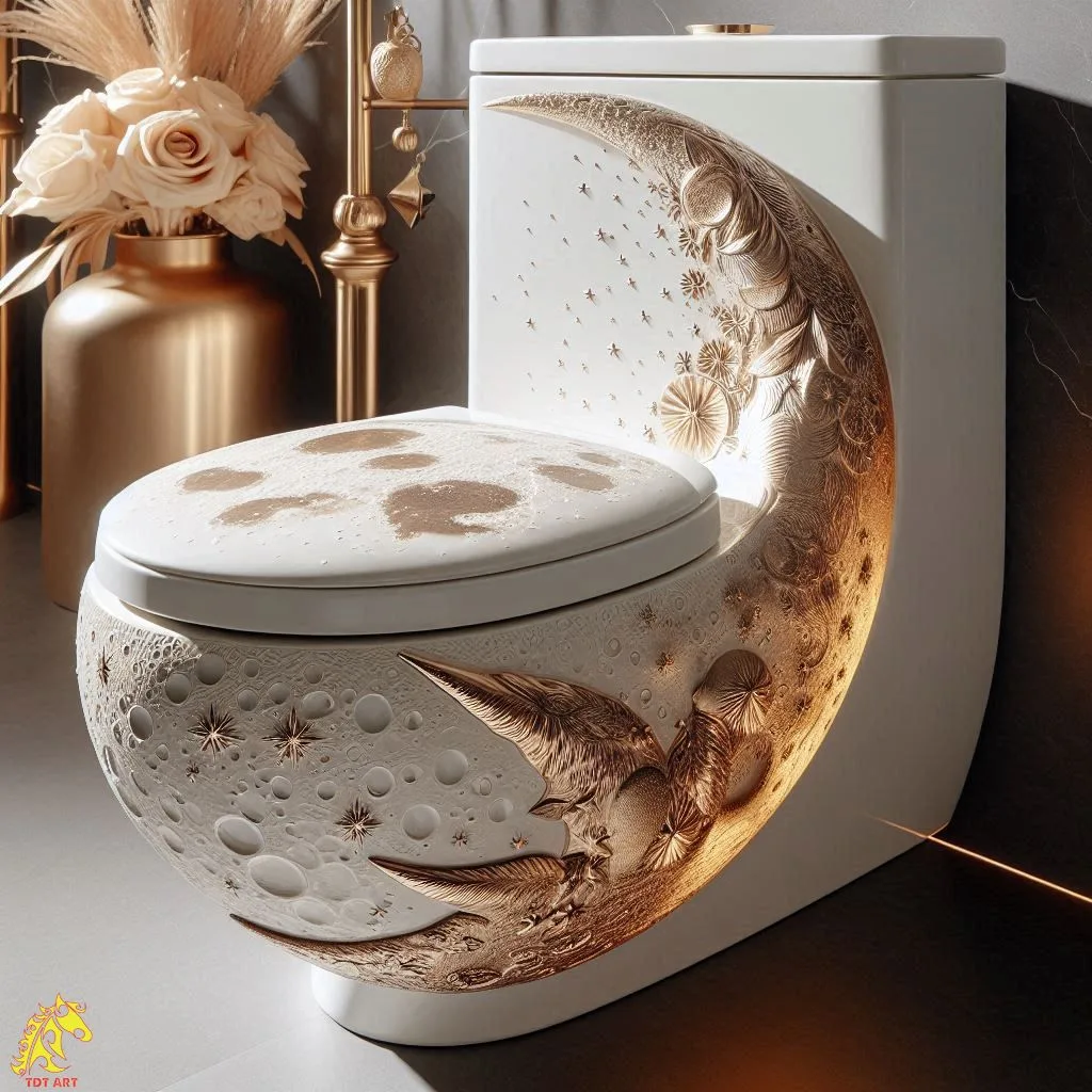 Toilet Shaped Moon Design: Unique Crescent Outhouse Ideas