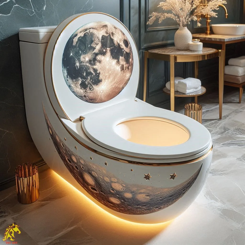 Toilet Shaped Moon Design: Unique Crescent Outhouse Ideas