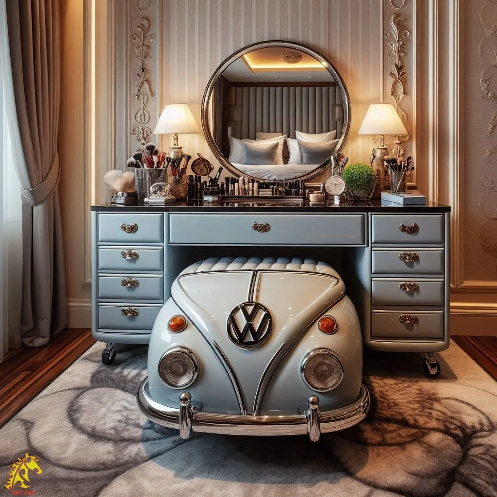 Volkswagen Inspired Makeup Table Design: Tips for Nostalgic Charm