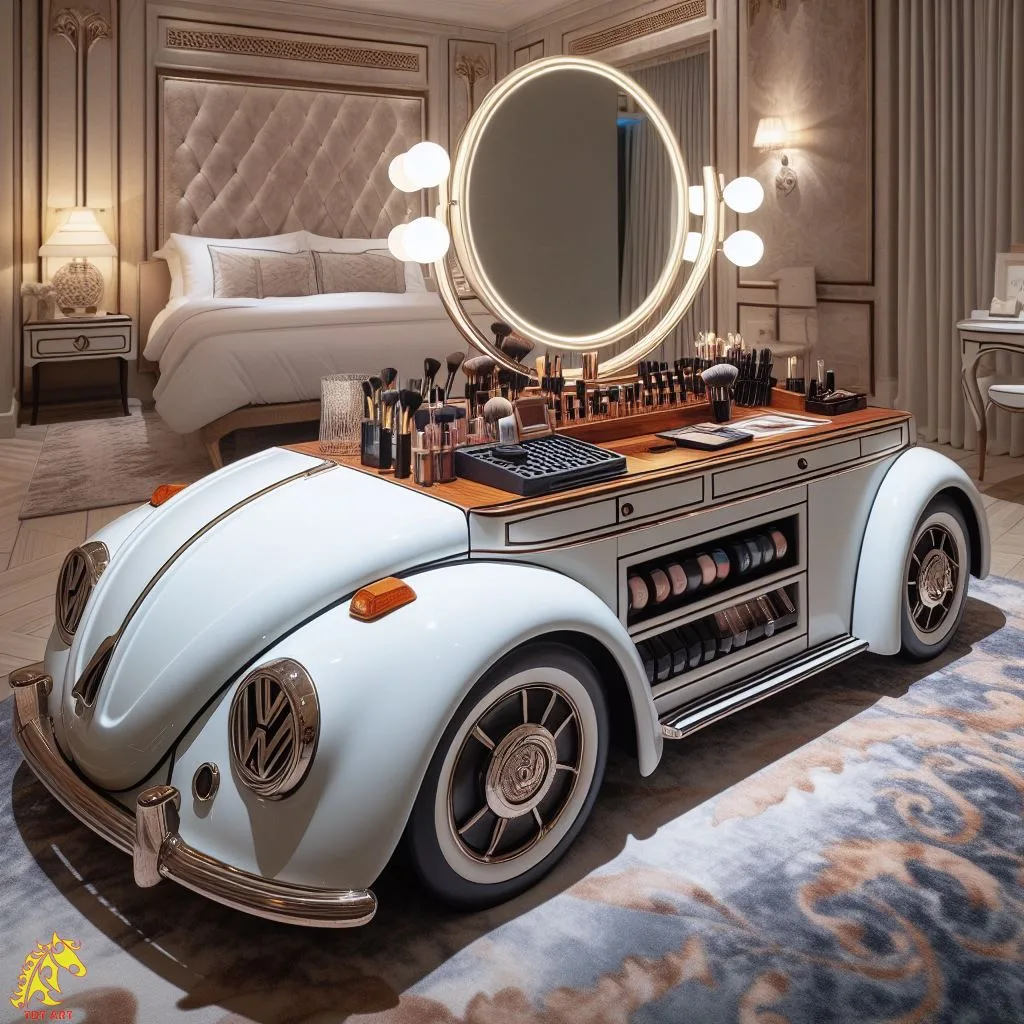 Volkswagen Inspired Makeup Table Design: Tips for Nostalgic Charm