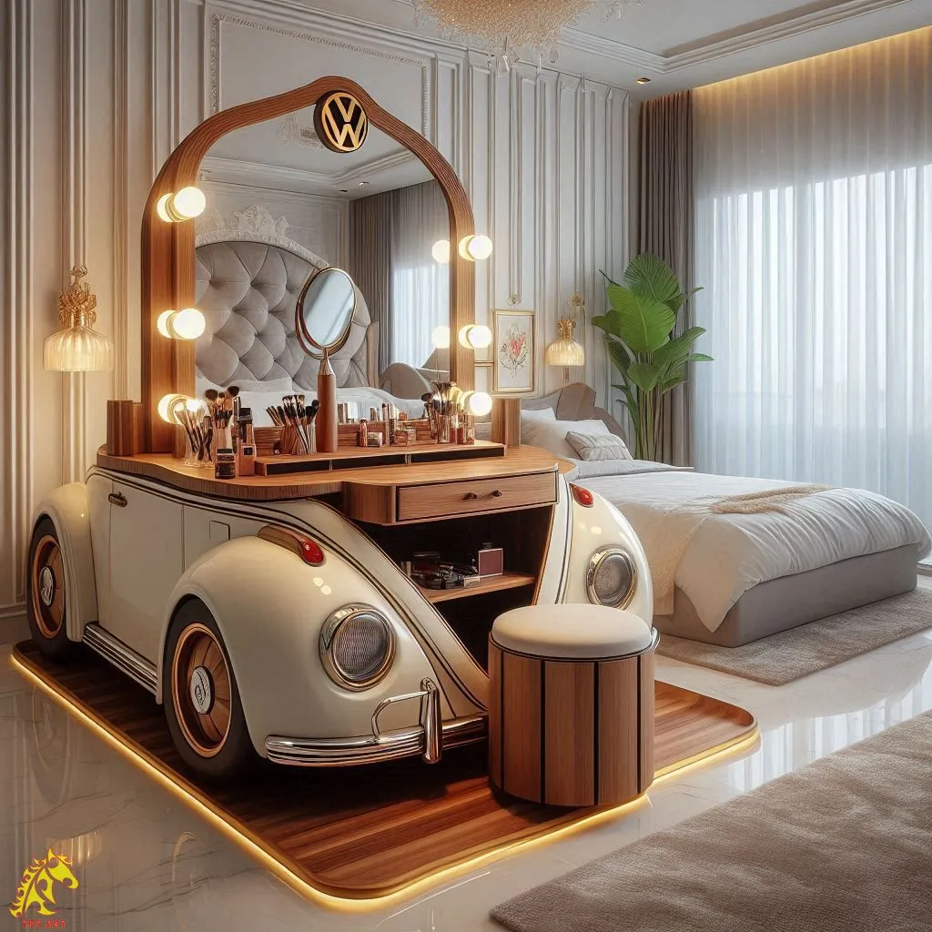 Volkswagen Inspired Makeup Table Design: Tips for Nostalgic Charm