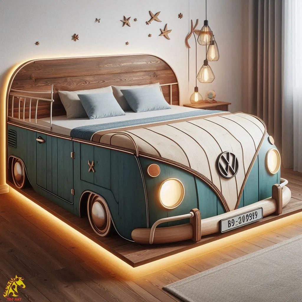 Volkswagen Shaped Bed Design: A Unique and Nostalgic Bedroom Centerpiece