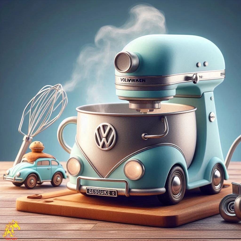 Volkswagen Shaped Stand Mixer Design: Retro Charm for Your Kitchen