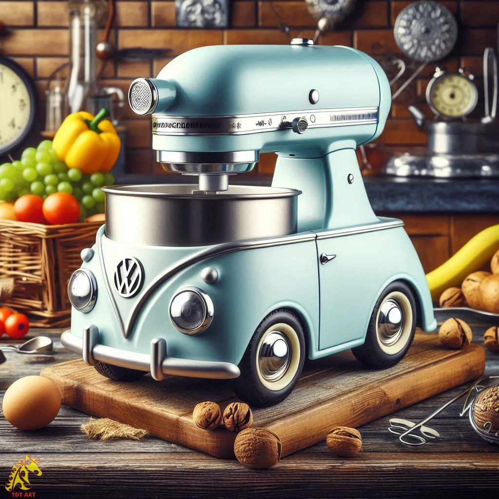 Volkswagen Shaped Stand Mixer Design: Retro Charm for Your Kitchen