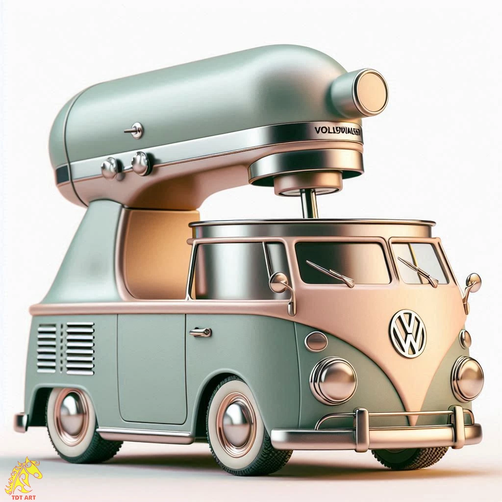 Volkswagen Shaped Stand Mixer Design: Retro Charm for Your Kitchen