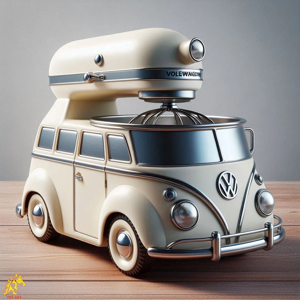 Volkswagen Shaped Stand Mixer Design: Retro Charm for Your Kitchen