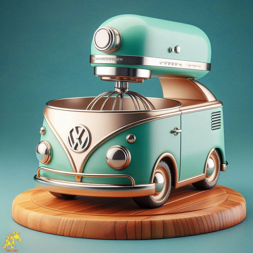 Volkswagen Shaped Stand Mixer Design: Retro Charm for Your Kitchen