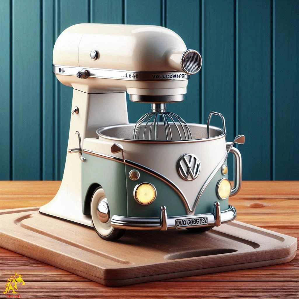 Volkswagen Shaped Stand Mixer Design: Retro Charm for Your Kitchen