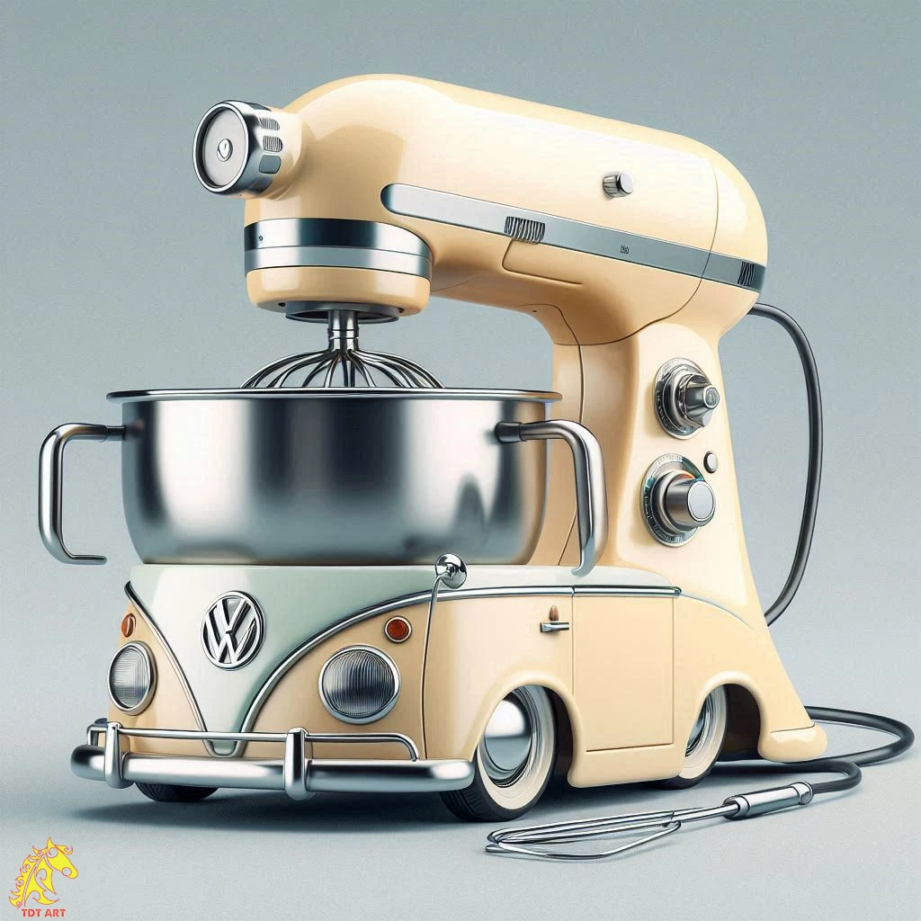 Volkswagen Shaped Stand Mixer Design: Retro Charm for Your Kitchen