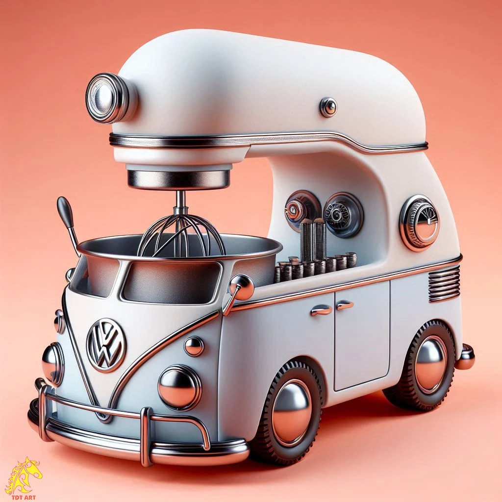 Volkswagen Shaped Stand Mixer Design: Retro Charm for Your Kitchen