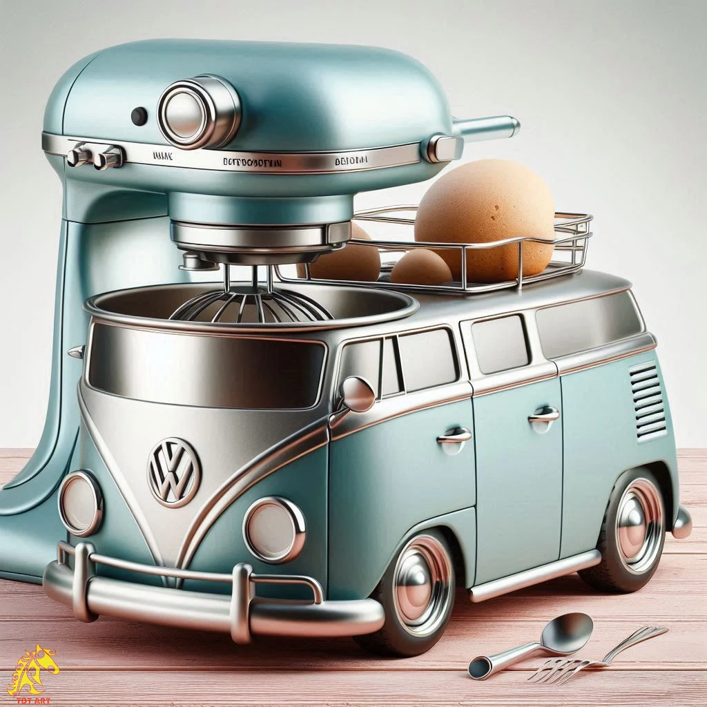 Volkswagen Shaped Stand Mixer Design: Retro Charm for Your Kitchen