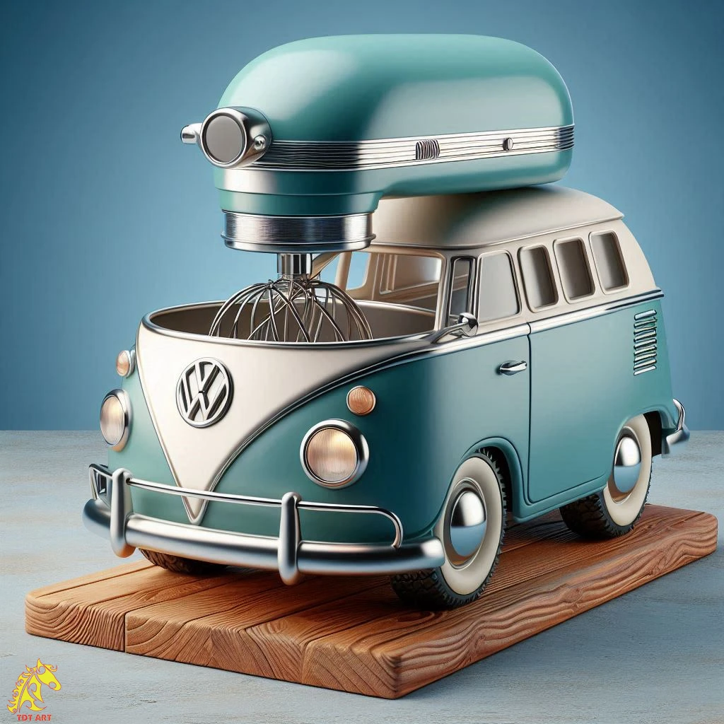 Volkswagen Shaped Stand Mixer Design: Retro Charm for Your Kitchen